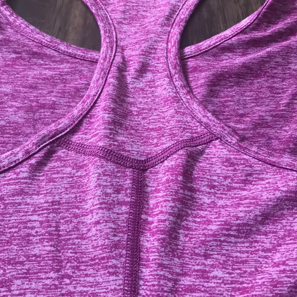 Pink Heathered Nike Razorback Tank Top - Picture 5 of 6